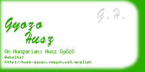 gyozo husz business card