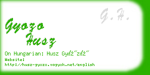 gyozo husz business card